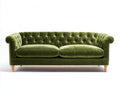 Zweisitzer Sofa Samtstoff 210x90x78 cm - Olivgrün - Chesterfield Stil