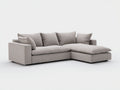Ecksofa Webstoff ca. 280 x 175 x 85 cm - Hellbeige - Modernes Design mit Ottomane